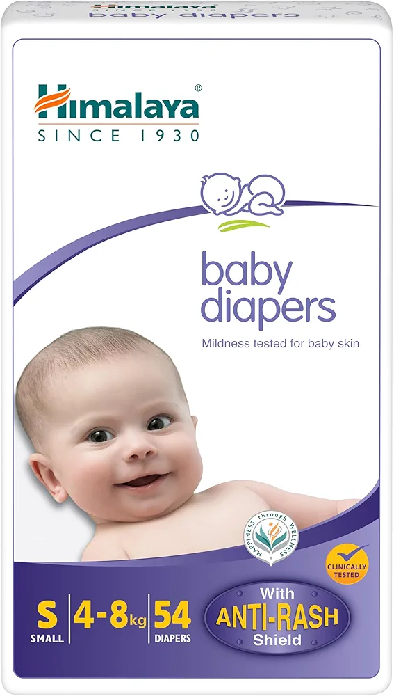 Himalaya Baby Diapers Small (4-8 kg), 54 Count
