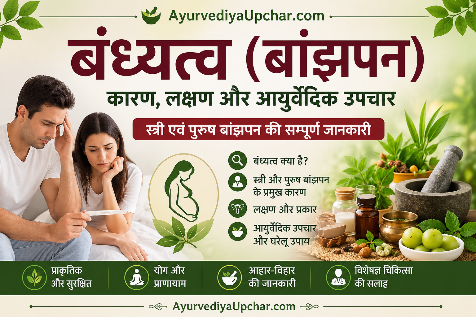 बंध्यत्व (बांझपन) : कारण, लक्षण और आयुर्वेदिक दृष्टिकोण से उपचार