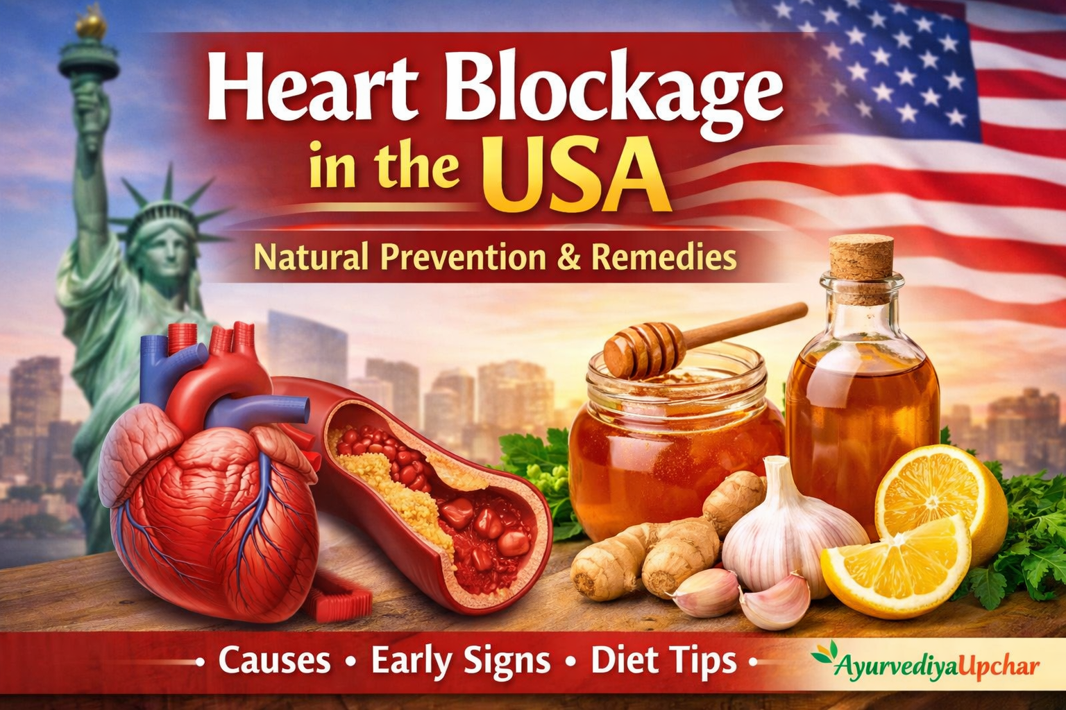 Heart Blockage: Causes, Symptoms, Natural Prevention & Ayurvedic Insights for Americans