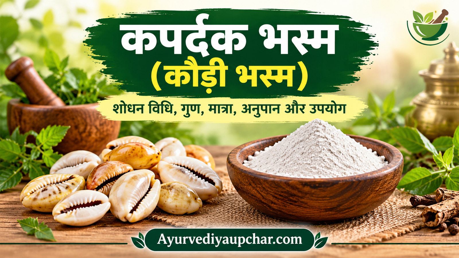 कपर्दक भस्म (कौड़ी): परिचय, शोधन, भस्म विधि, मात्रा, अनुपान और पारंपरिक उपयोग