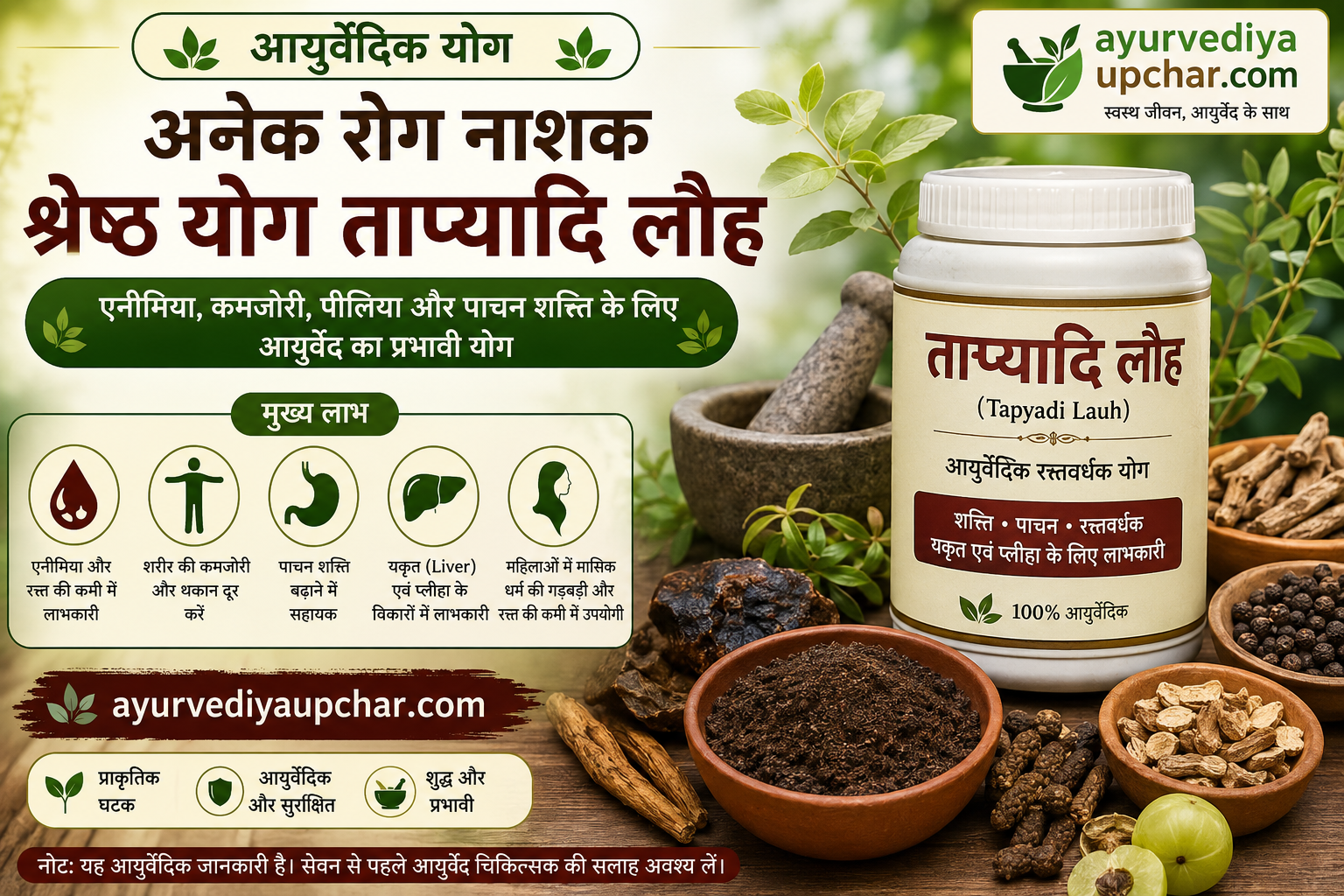 ताप्यादि लौह: एनीमिया, कमजोरी, पीलिया और पाचन शक्ति के लिए आयुर्वेद का प्रभावी योग