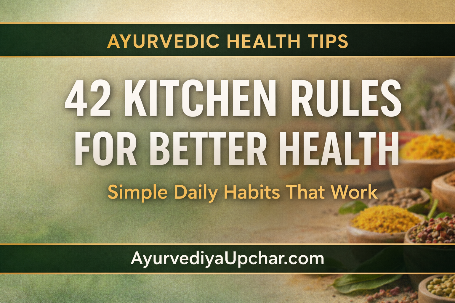 रसोई से स्वास्थ्य सुधारें – 42 जरूरी नियम