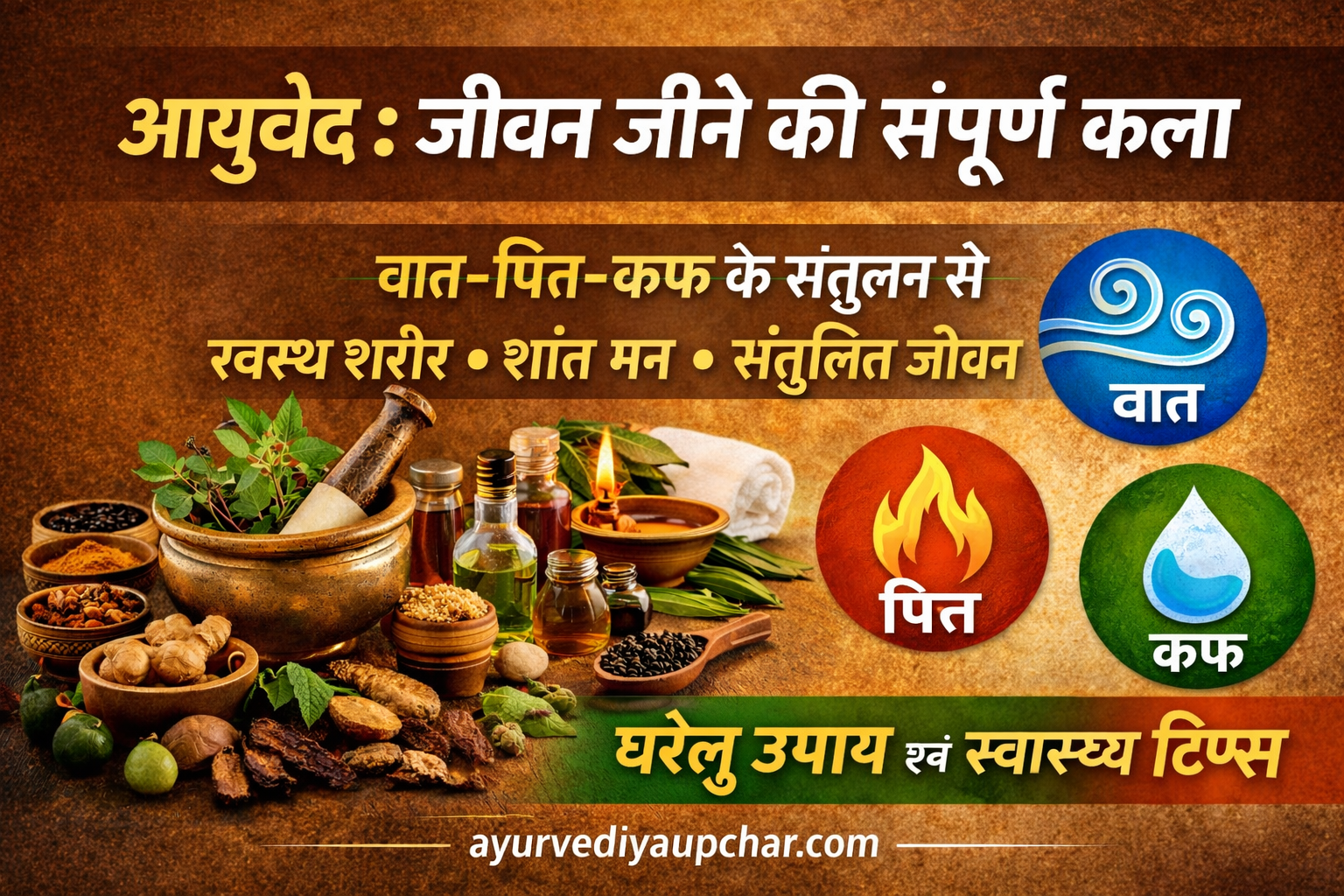 आयुर्वेद में जीवन जीने की कला: दोषों के संतुलन से स्वस्थ और शांत जीवन