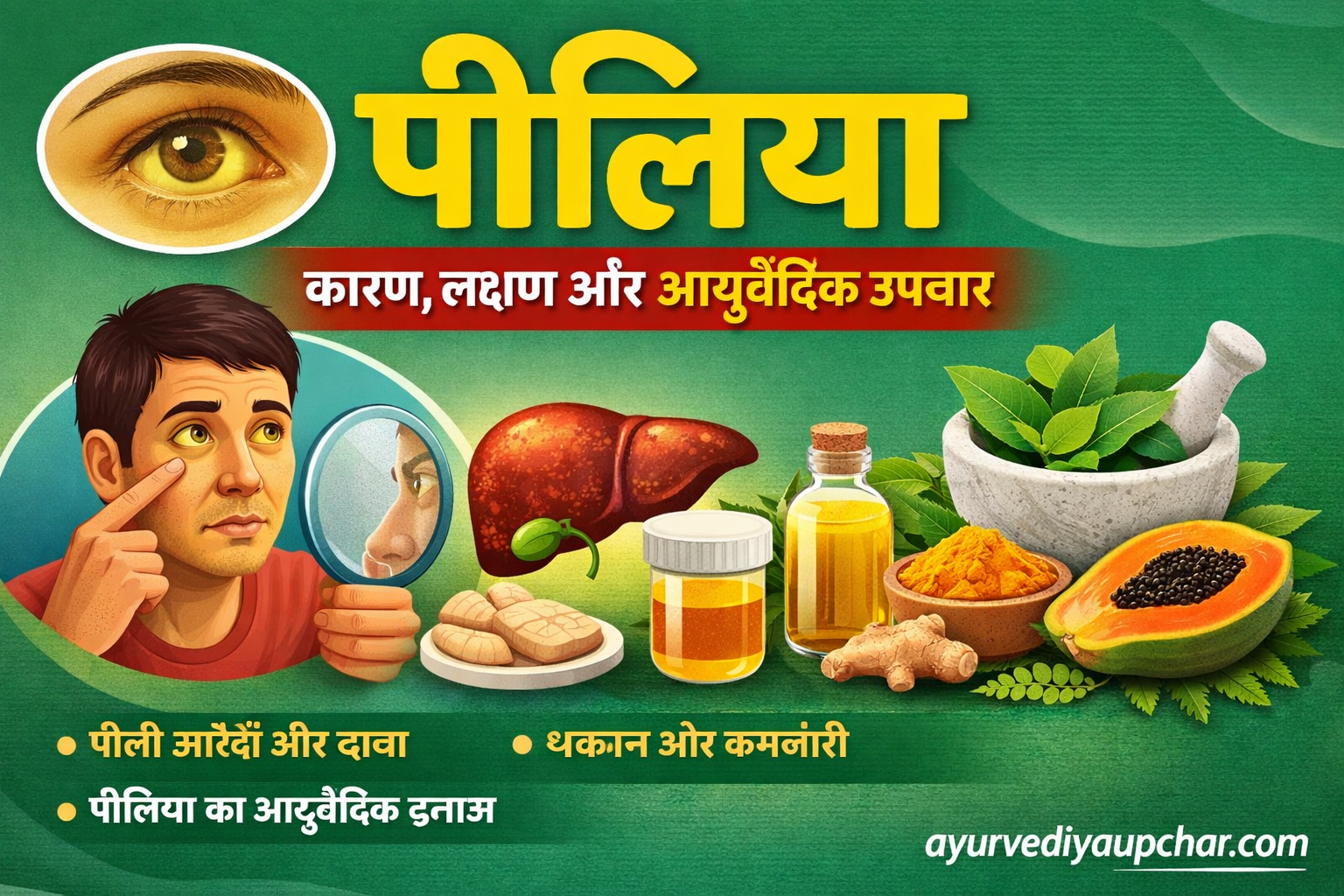 एक घातक रोग: कामला (पीलिया) – कारण, लक्षण और आयुर्वेदिक उपचार