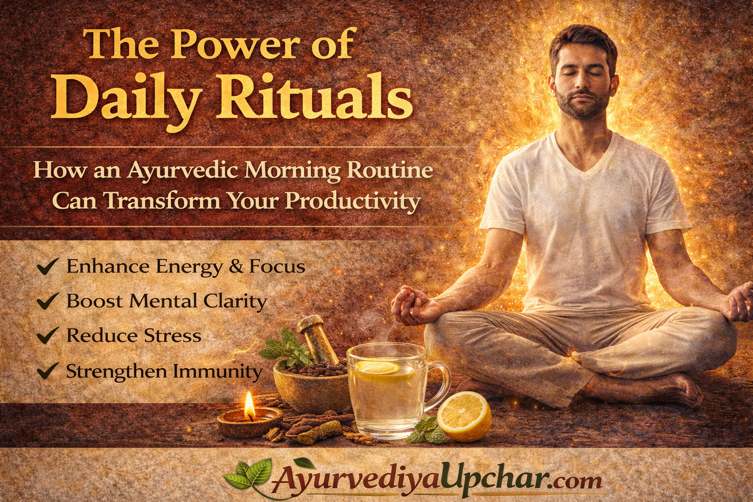 The Power of Daily Rituals: How an Ayurvedic Morning Routine Can Transform Your Productivity