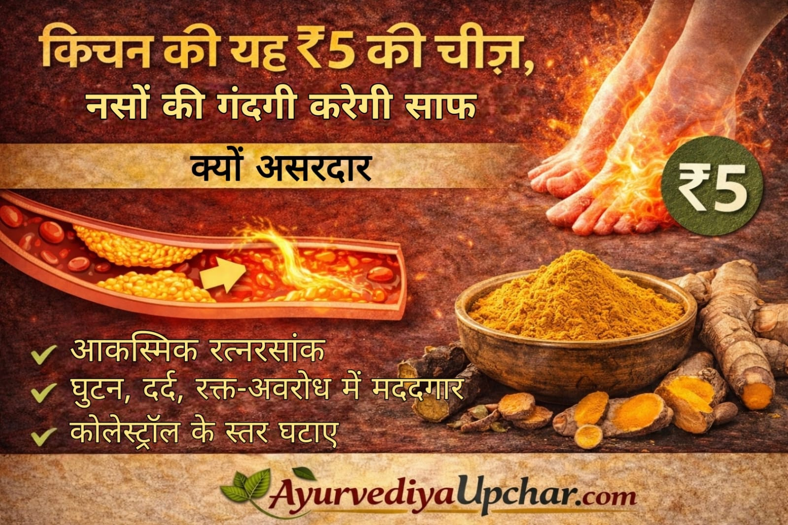 सावधान! किचन में मौजूद यह ₹5 की चीज़ रातों-रात सोख लेगी नसों की गंदगी, बस इस्तेमाल का सही तरीका जान लें