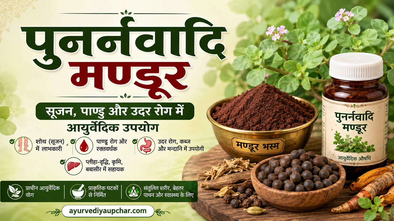 पुनर्नवादि मण्डूर: सूजन, पाण्डु और उदर विकारों में प्रसिद्ध आयुर्वेदिक योग