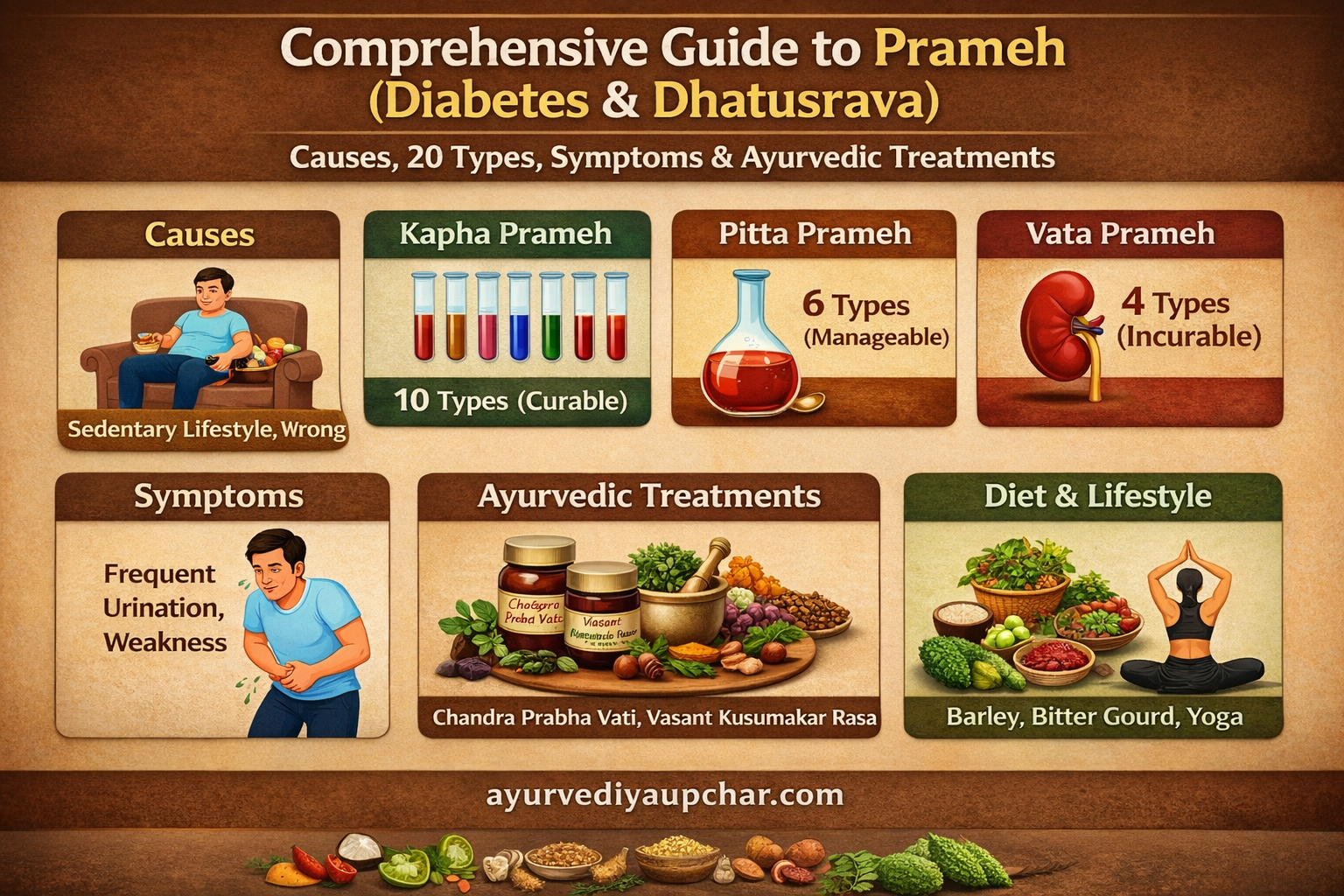 प्रमेह और धातुस्राव: कारण, 20 प्रकार, लक्षण और आयुर्वेदिक उपचार