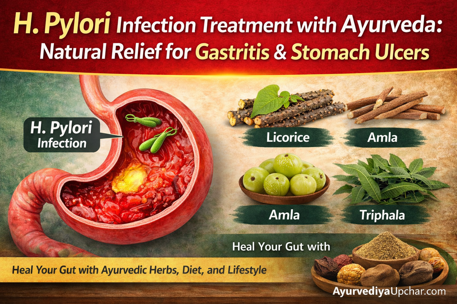 H. Pylori Stomach Infection: Complete Ayurvedic Treatment, Diet, Lifestyle & Natural Healing Guide