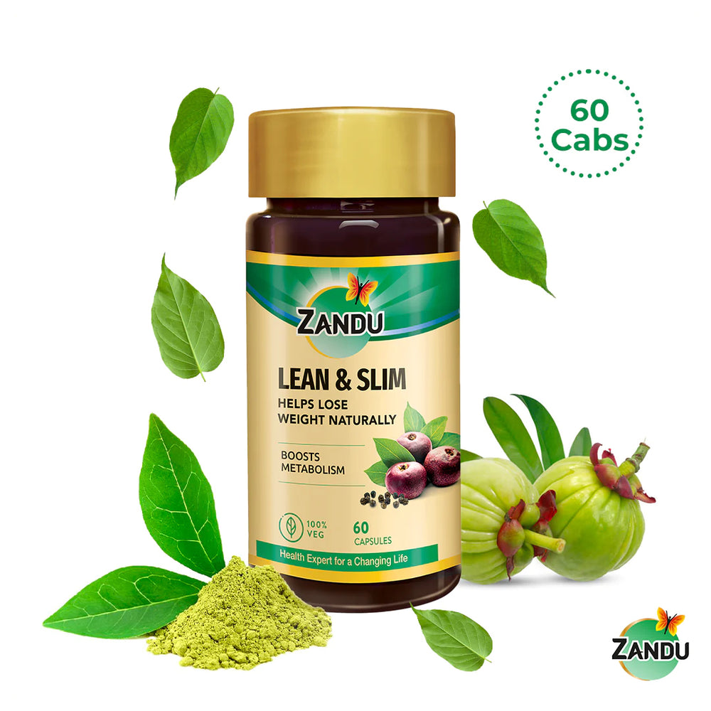 ZANDU Lean & Slim Capsules | Ayurvedic Weight Loss Capsules for Metabolism Boost & Fat Burning