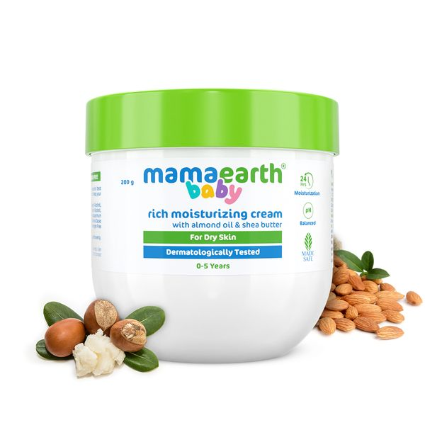 Mamaearth Rich Moisturizing Cream With Almond Oil & Shea Butter For Dry Skin