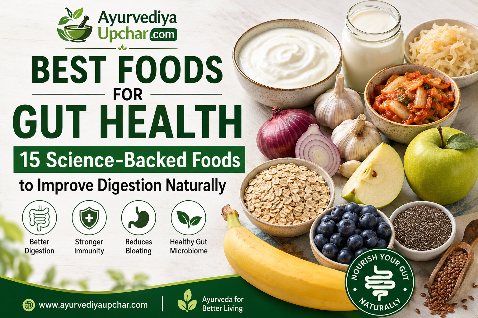Best Foods for Gut Health: 15 Science-Backed Foods to Improve Digestion Naturally