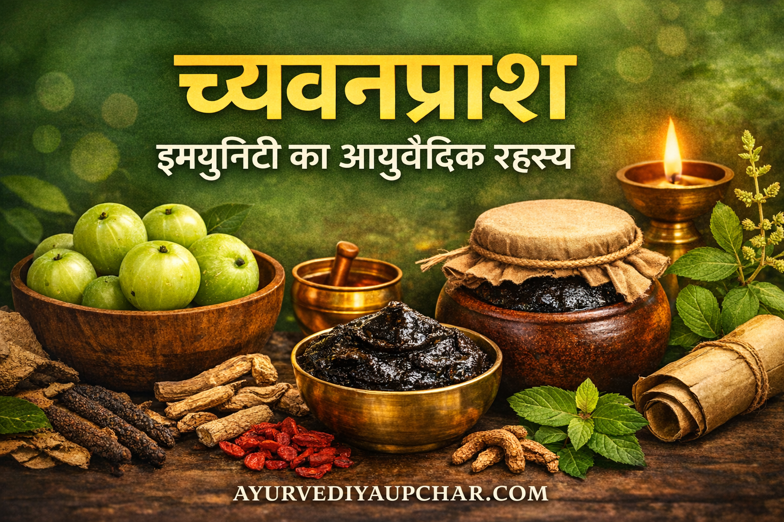 च्यवनप्राश: आयुर्वेद का अमृत रसायन — फायदे, उपयोग, सही मात्रा और संपूर्ण जानकारी