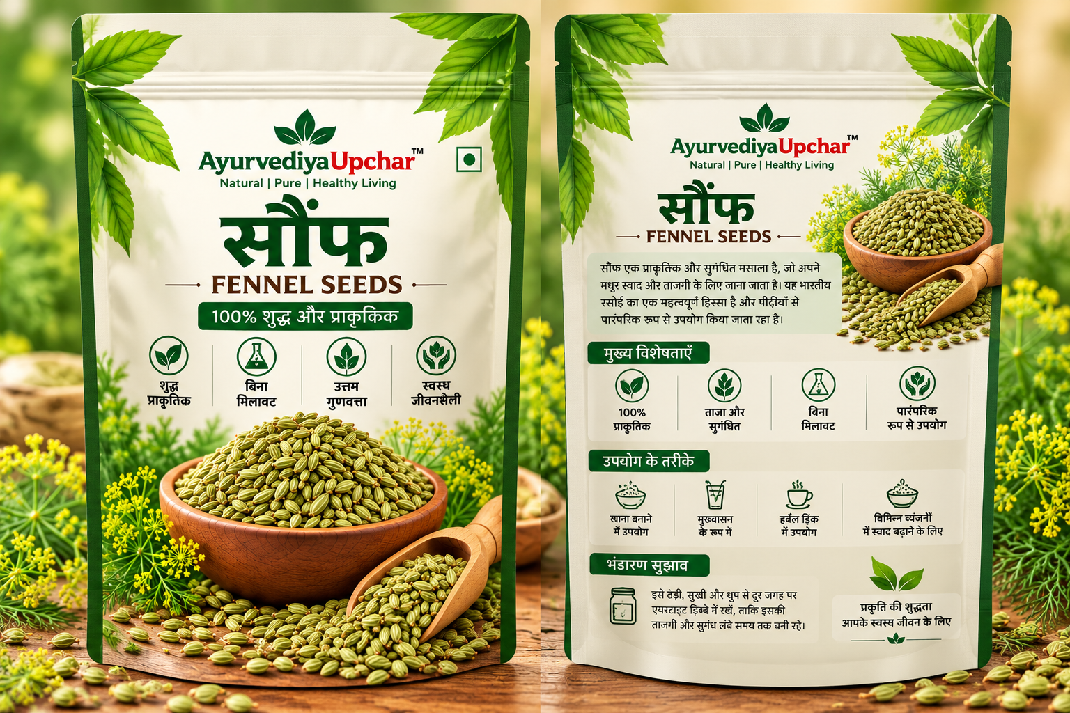 Premium Saunf | Natural Fennel Seeds | Ayurvediya Upchar