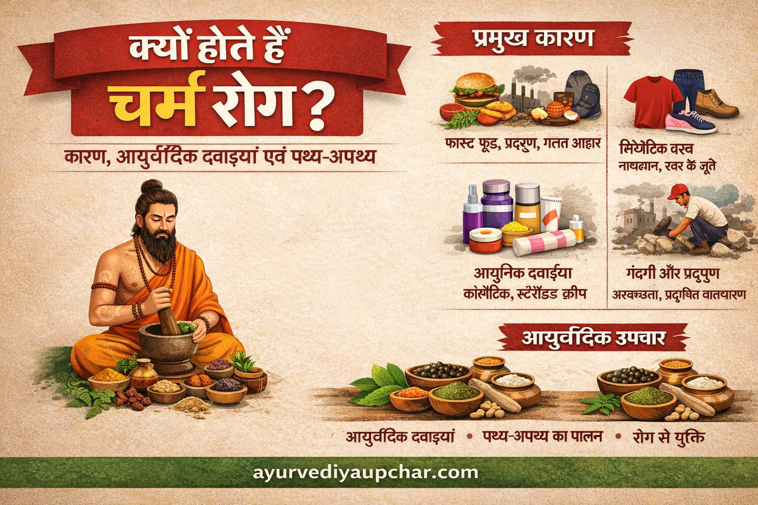 चर्म रोग क्यों होते हैं? कारण, बचाव और आयुर्वेदिक उपाय