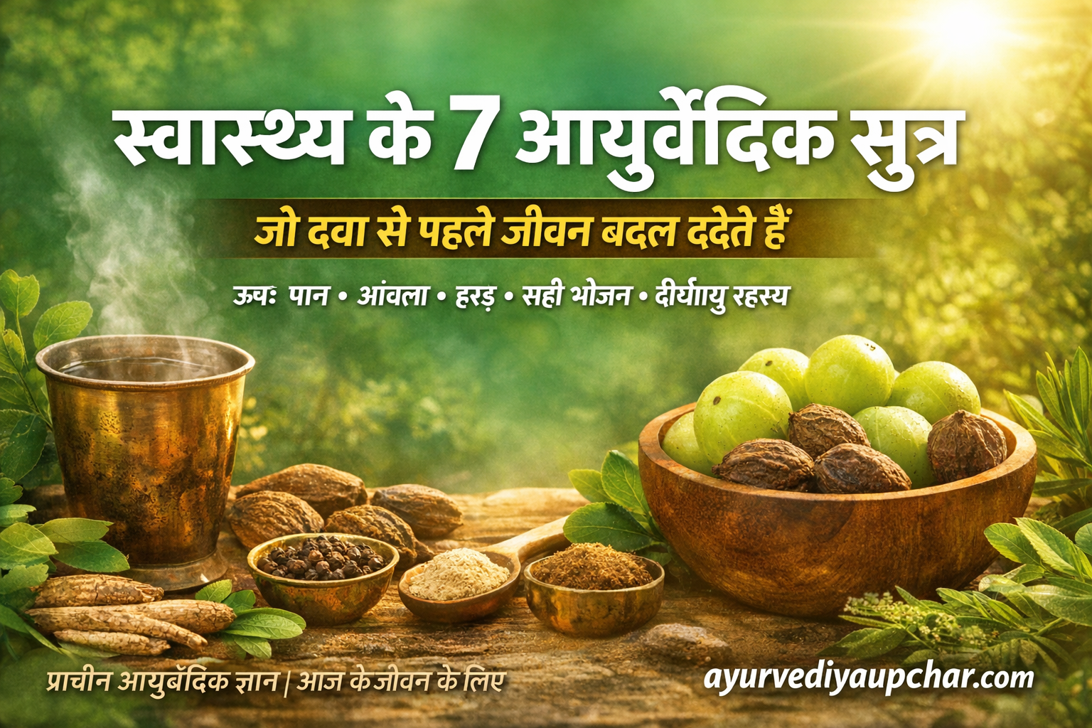 स्वास्थ्य संबंधी आयुर्वेदिक सूत्र