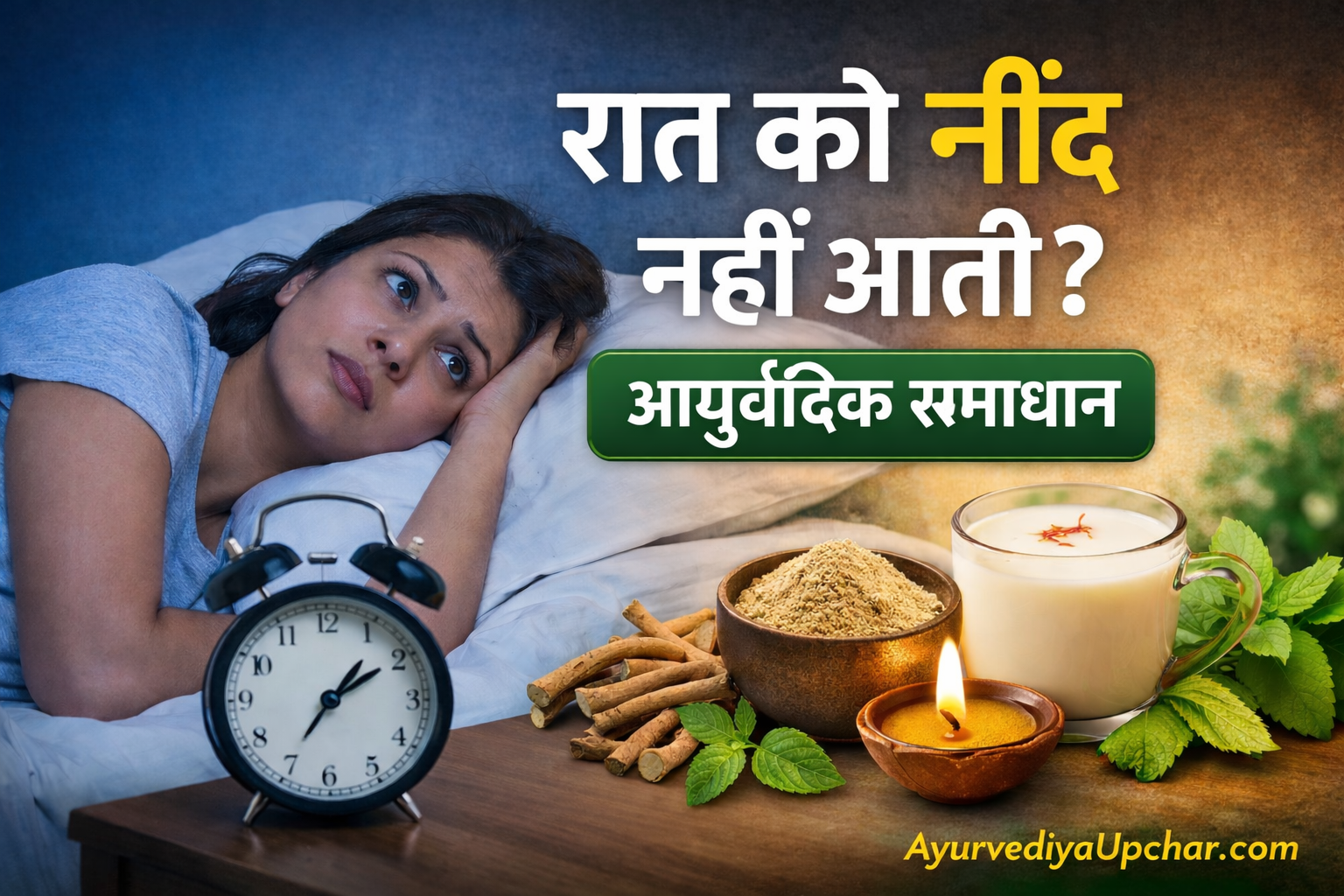 रात को नींद नहीं आती? जानिए आयुर्वेदिक समाधान