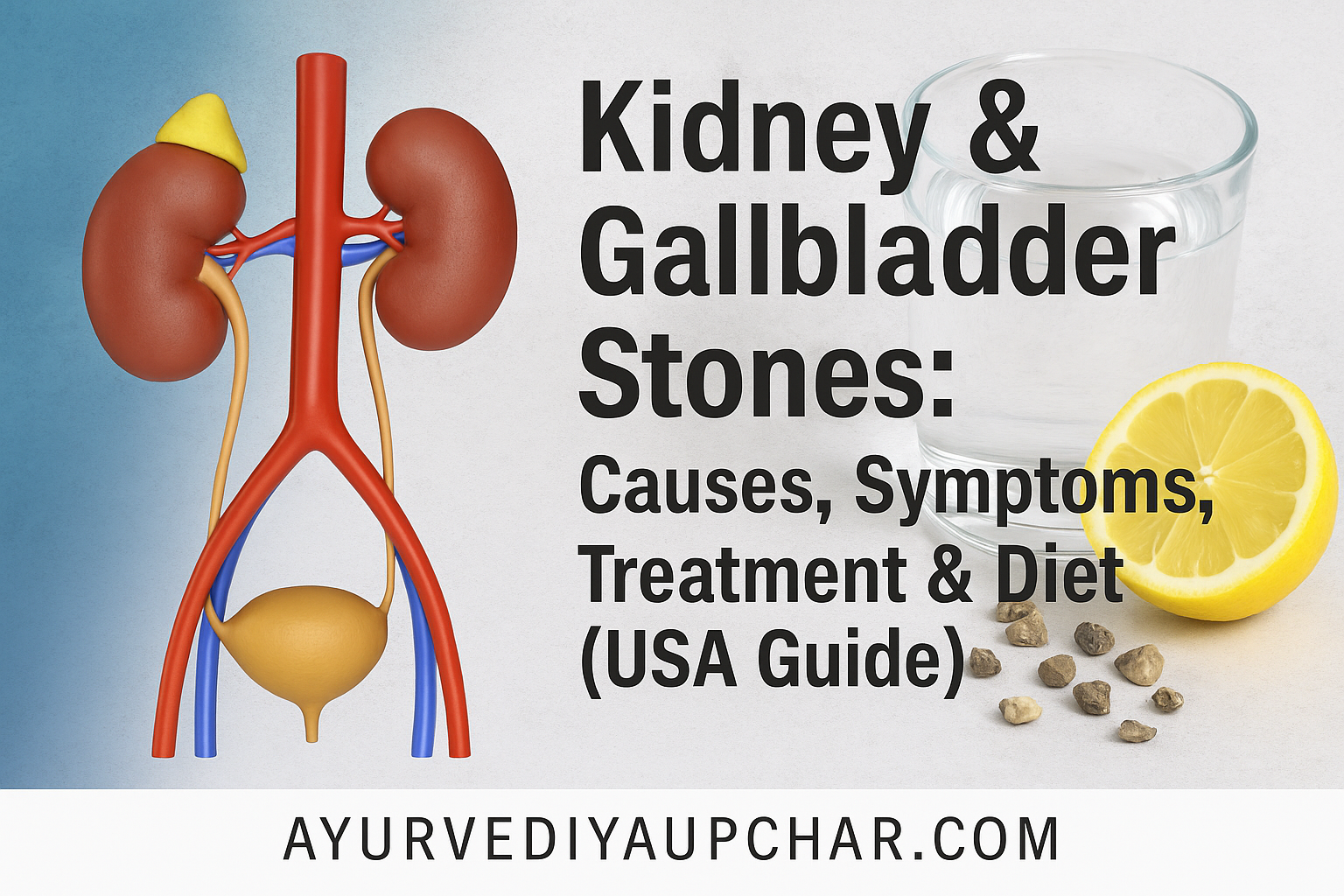 Kidney & Gallbladder Stones: Causes, Symptoms, Treatment & Diet (USA Guide)