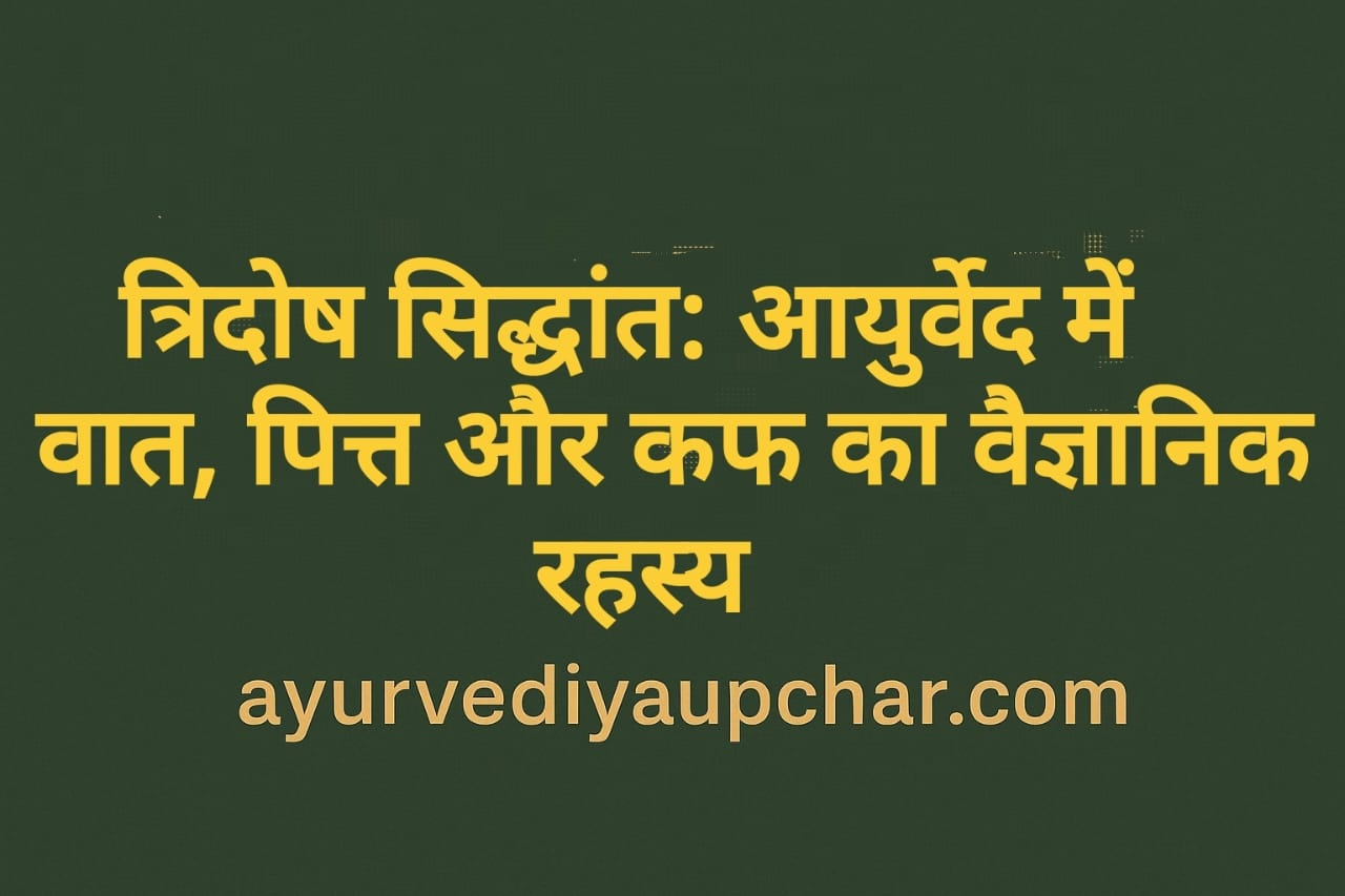 "त्रिदोष सिद्धांत: आयुर्वेद में वात, पित्त और कफ का वैज्ञानिक रहस्य"