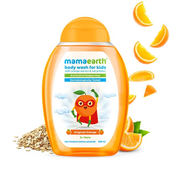 Mamaearth Original Orange Body Wash For Kids with Orange and Oat Protein