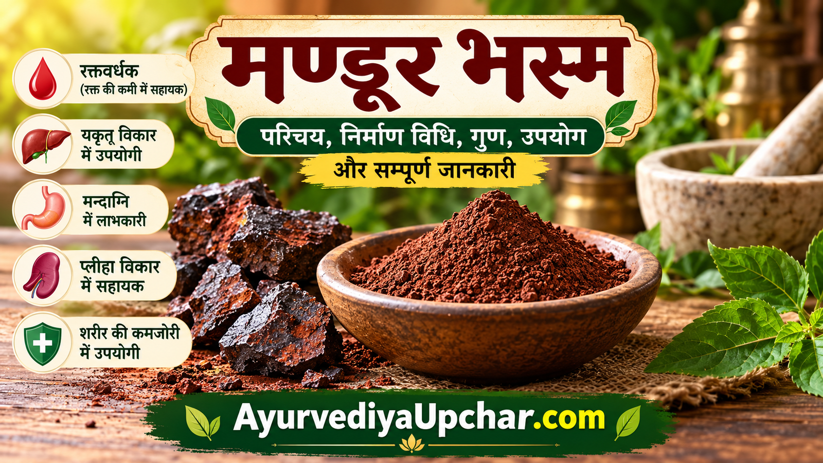 मण्डूर भस्म: परिचय, पारंपरिक निर्माण विधि, आयुर्वेदिक गुण, उपयोग एवं मधु मण्डूर का विस्तृत वर्णन