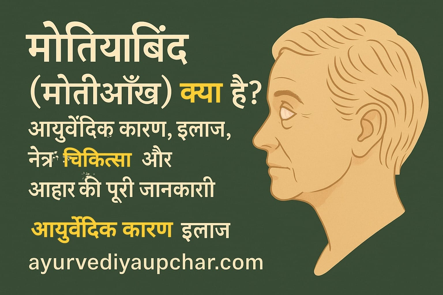 “मोतियाबिंद (मोतीआँख) क्या है? आयुर्वेदिक कारण, इलाज, नेत्र-चिकित्सा और आहार की पूरी जानकारी”