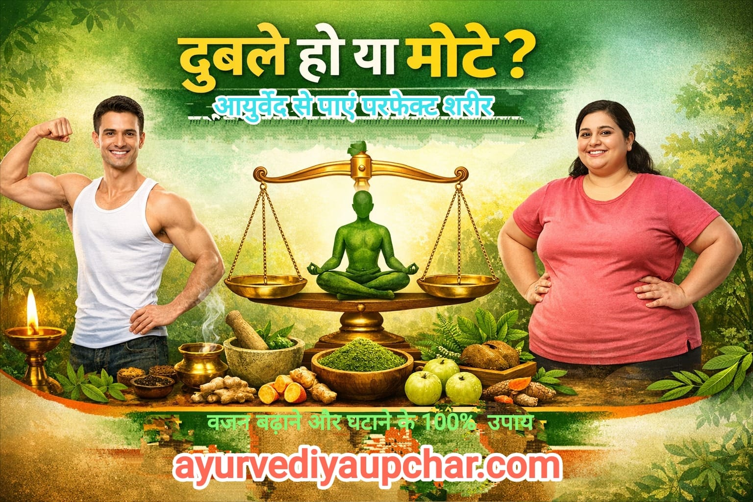 दुबलापन एवं मोटापा कारण, आयुर्वेदिक उपाय एवं प्रभावशाली औषधियाँ