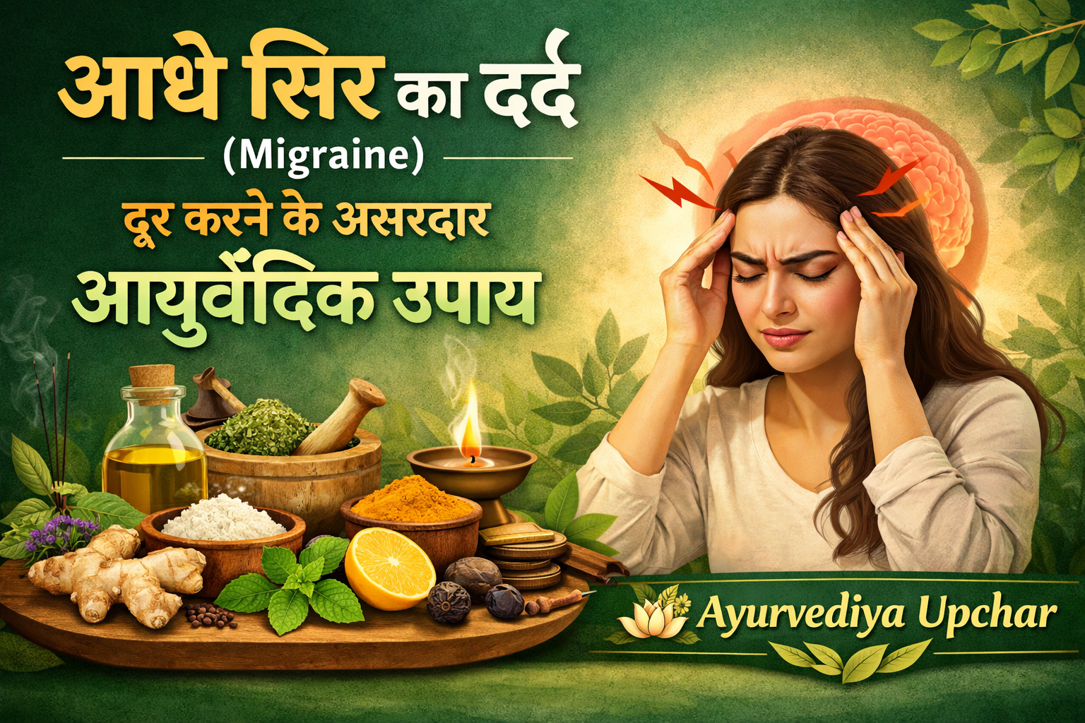 आधे सिर का दर्द (Migraine) दूर करने के असरदार आयुर्वेदिक उपाय