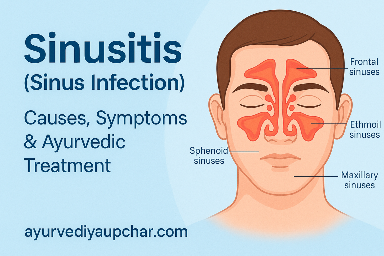 Sinusitis (Sinus Infection): Causes, Symptoms, Types, Diagnosis & Complete Ayurvedic Treatment