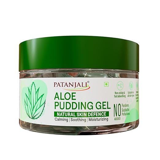 Patanjali Aloe Pudding Gel, for Skin Hydration and Softness with Natural Aloe Vera Extract for Daily Care 200ml