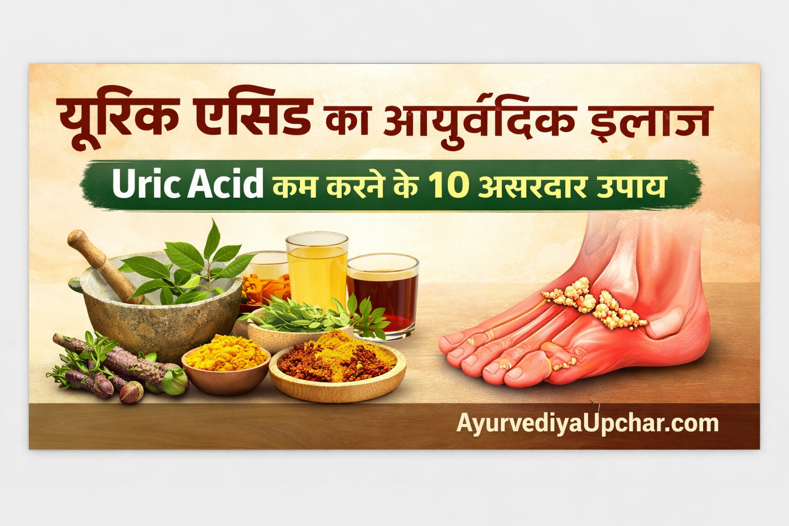 यूरिक एसिड का आयुर्वेदिक इलाज: Uric Acid कम करने के 10 असरदार आयुर्वेदिक उपाय